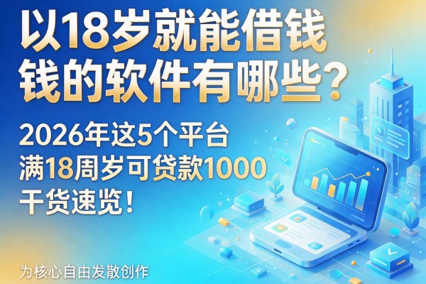 18岁就能借钱的软件有哪些？2026年这5个平台满18周岁可贷款1000，干货速览！