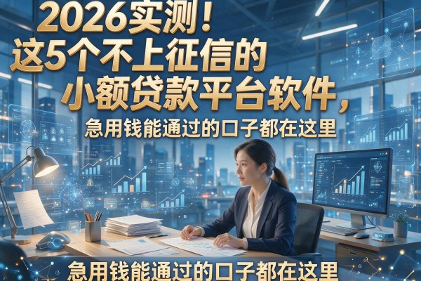 2026实测！这5个不上征信的小额贷款平台软件，急用钱能通过的口子都在这里