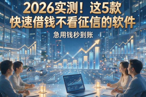 2026实测!这5款快速借钱不看征信的软件,急用钱秒到账!