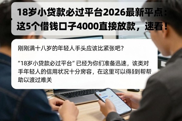 18岁小额贷款必过平台2026最新盘点：这5个借钱口子4000直接放款，速看！