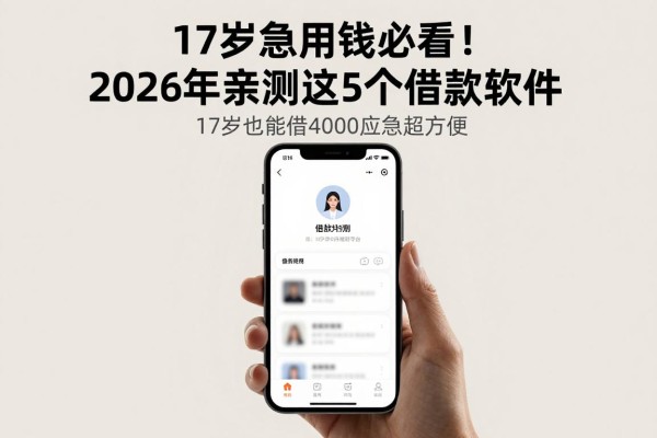17岁急用钱必看！2026年亲测这5个借款软件，17岁也能借4000应急超方便