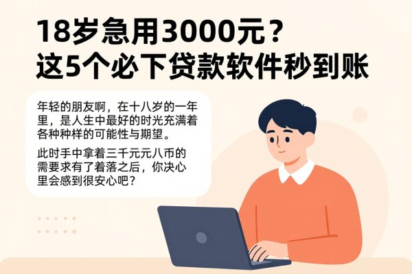 18岁急用3000元?这5个必下贷款软件秒到账,2026年强烈建议收藏!
