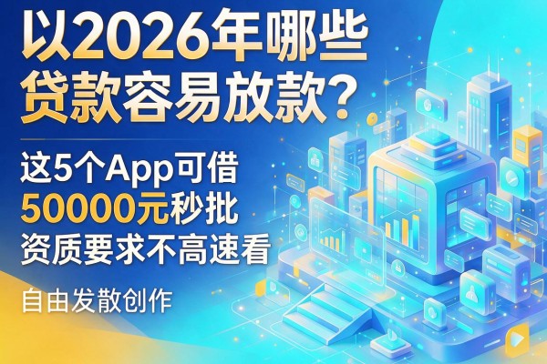2026年哪些贷款容易放款？这5个App可借50000元秒批，资质要求不高速看