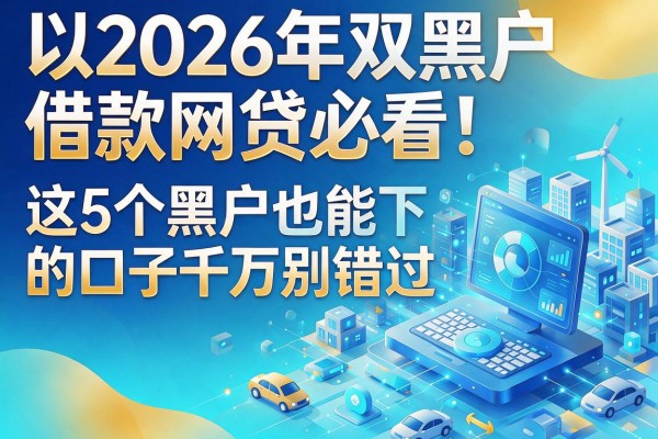 2026年双黑户借款网贷必看!这5个黑户也能下的口子千万别错过