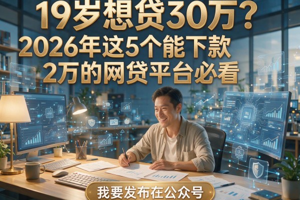 19岁想贷30万?2026年这5个能下款2万的网贷平台必看!