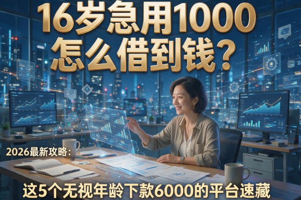 16岁急用1000怎么借到钱?2026最新攻略:这5个无视年龄下款6000的平台速藏