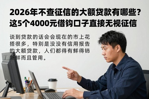 2026年不查征信的大额贷款有哪些？这5个4000元借款口子直接无视征信