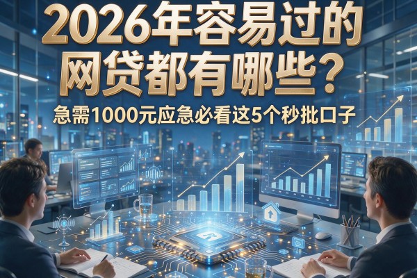 2026年容易过的网贷都有哪些？急需1000元应急必看这5个秒批口子！