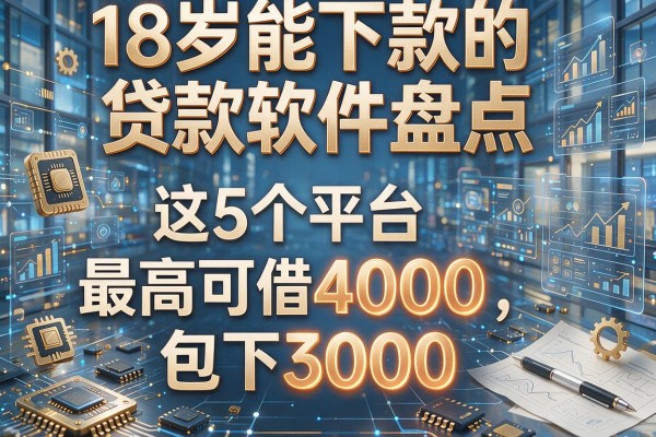 18岁能下款的贷款软件盘点,这5个平台最高可借4000,包下3000