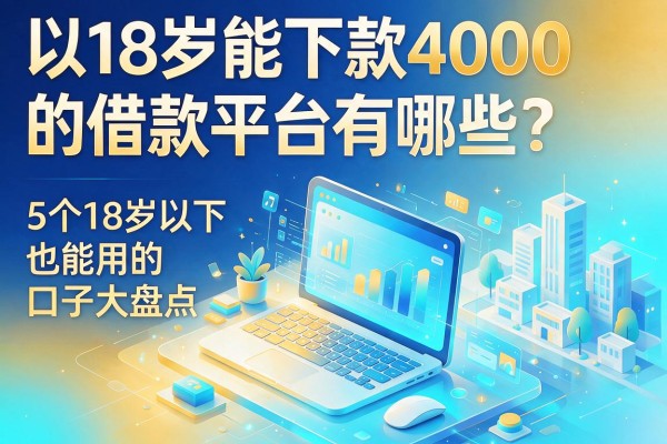 18岁能下款4000的借款平台有哪些？5个18岁以下也能用的口子大盘点