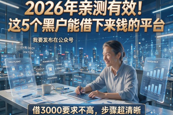 2026年亲测有效！这5个黑户能借下来钱的平台，借3000要求不高步骤超清晰