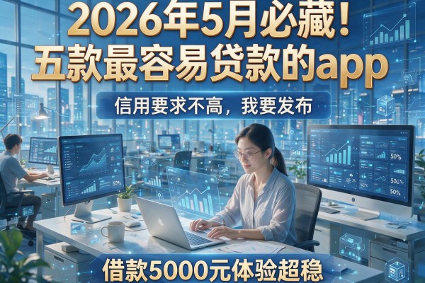 2026年5月必藏！五款最容易贷款的app，信用要求不高，借款5000元体验超稳