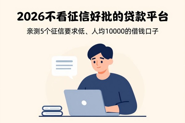 2026不看征信好批的贷款平台！亲测5个征信要求低、人均10000的借钱口子