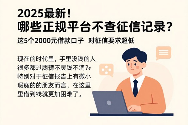 2025最新!哪些正规平台不查征信记录?这5个2000元借款口子对征信要求超低