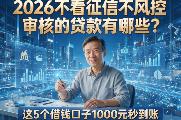 2026不看征信不风控审核的贷款有哪些?这5个借钱口子1000元秒到账