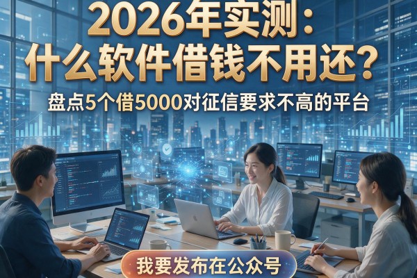2026年实测：什么软件借钱不用还？盘点5个借5000对征信要求不高的平台