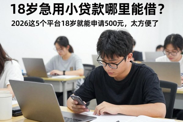 18岁急用小额贷款哪里能借?2026这5个平台18岁就能申请500元,太方便了
