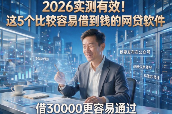 2026实测有效!这5个比较容易借到钱的网贷软件,借30000更容易通过
