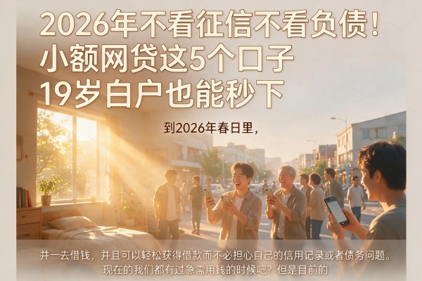 2026年不看征信不看负债！小额网贷这5个口子19岁白户也能秒下