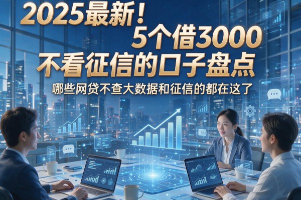 2025最新！5个借3000不看征信的口子盘点，哪些网贷不查大数据和征信的都在这了