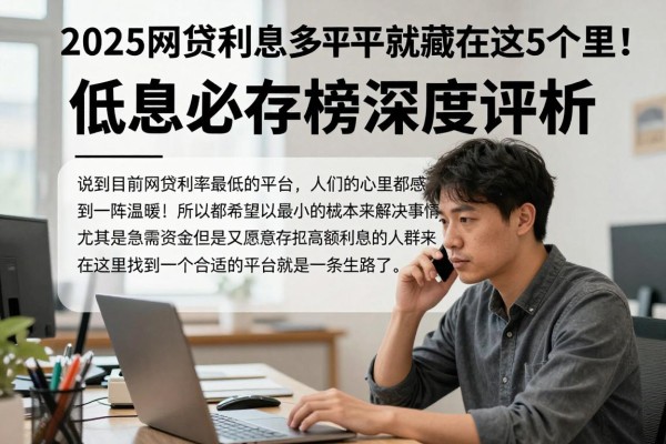 2025网贷利息最少的平台就藏在这5个里！低息必存榜深度评析
