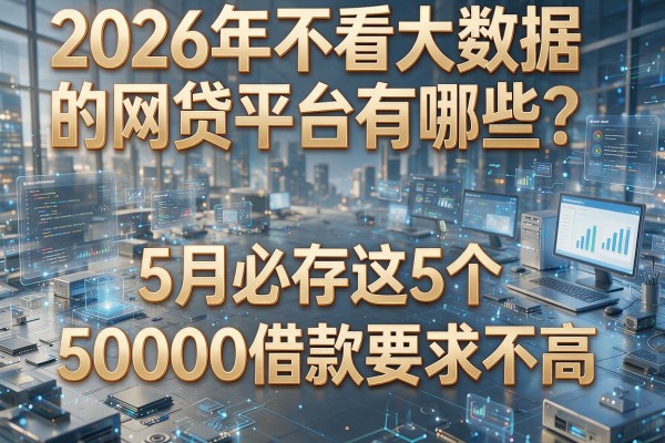 2026年不看大数据的网贷平台有哪些？5月必存这5个，50000借款要求不高！