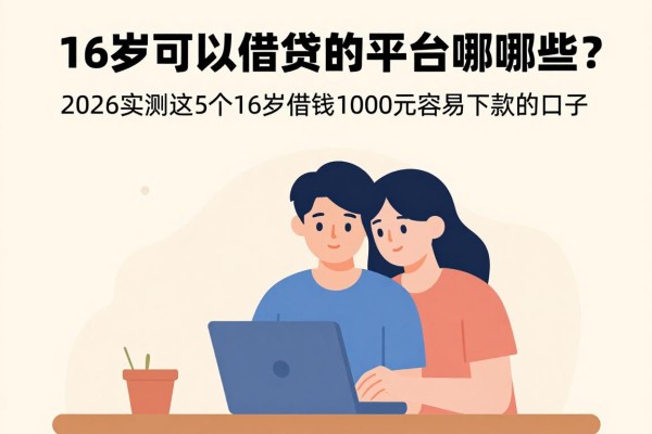 16岁可以借贷的平台有哪些?2026实测这5个16岁借钱1000元容易下款的口子
