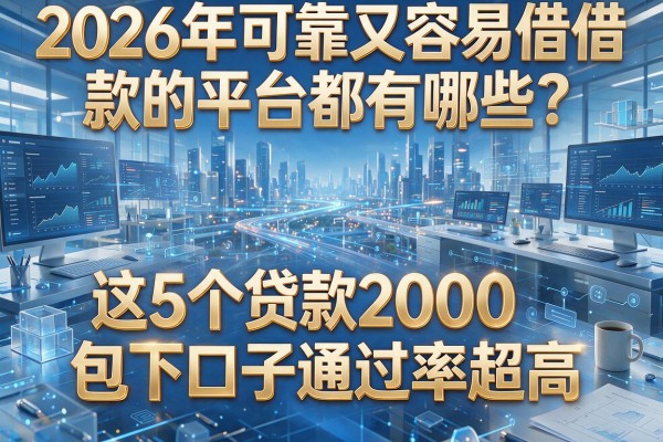 2026年可靠又容易借款的平台都有哪些？这5个贷款2000包下口子通过率超高！