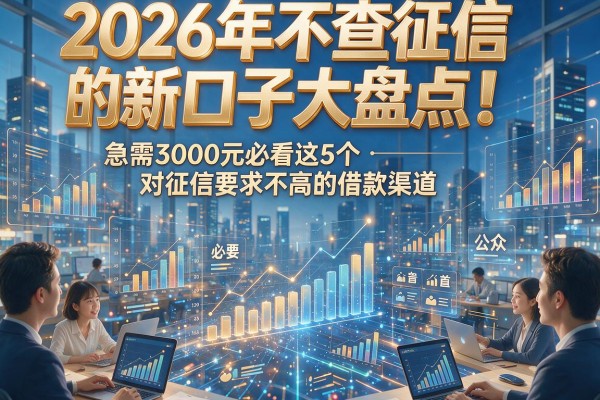 2026年不查征信的新口子大盘点！急需3000元必看这5个对征信要求不高的借款渠道