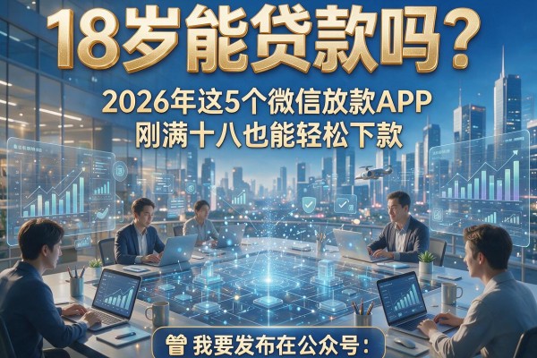 18岁能贷款吗？2026年这5个微信放款APP，刚满十八也能轻松下款