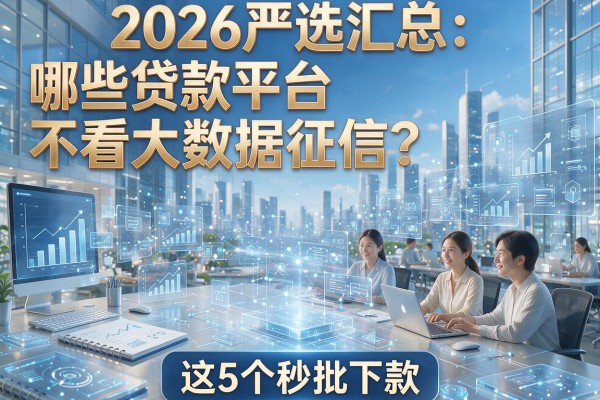 2026严选汇总：哪些贷款平台不看大数据征信？这5个秒批下款！