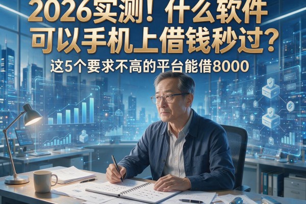2026实测！什么软件可以手机上借钱秒过？这5个要求不高的平台能借8000