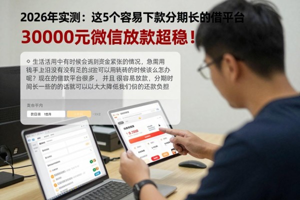 2026年实测:这5个容易下款分期长的借款平台,30000元微信放款超稳!