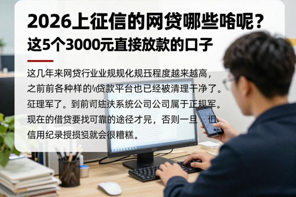 2026上征信的网贷有哪些呢？这5个3000元直接放款的口子细节到位速看