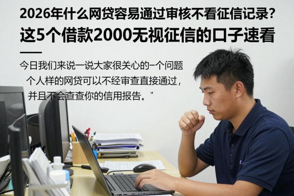 2026年什么网贷容易通过审核不看征信记录？这5个借款2000无视征信的口子速看