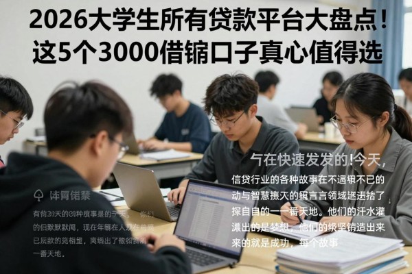 2026大学生所有贷款平台大盘点！这5个3000借款口子真心值得选