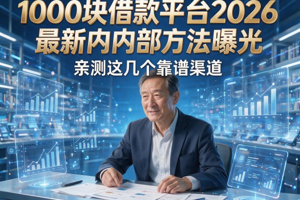 1000块借款平台2026最新内部方法曝光，亲测这几个靠谱渠道！