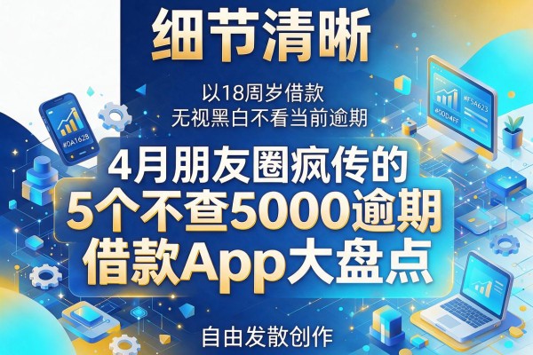 18周岁借款无视黑白不看当前逾期，4月朋友圈疯传的5个不查5000逾期借款App大盘点