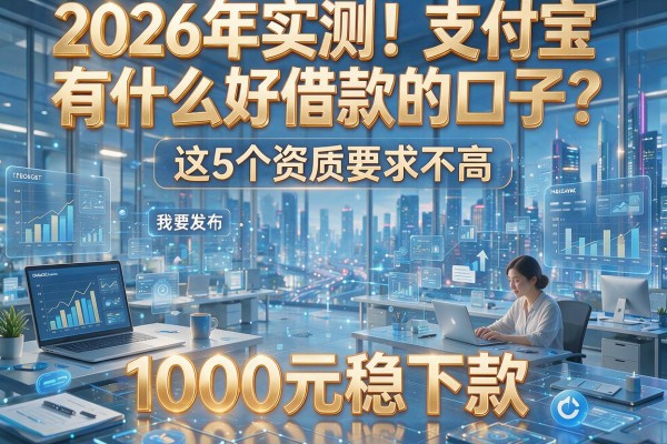 2026年实测！支付宝有什么好借款的口子？这5个资质要求不高，1000元稳下款