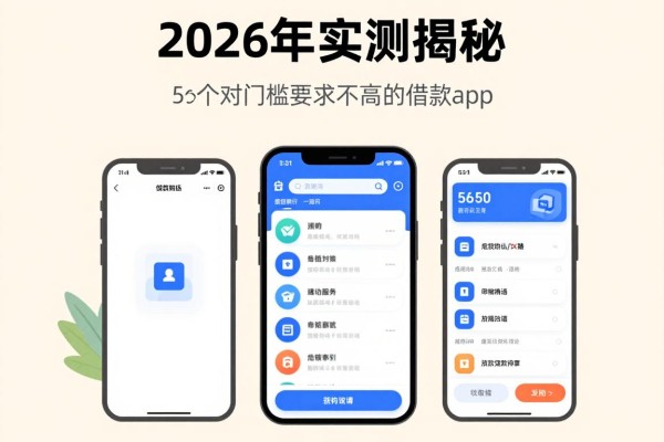 2026年实测揭秘！这5个对门槛要求不高的借款app，堪称最容易下的手机贷款app