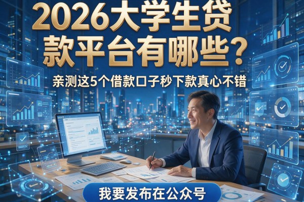 2026大学生贷款平台有哪些？亲测这5个借款口子秒下款真心不错