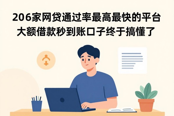 2026实测！这几家网贷通过率最高最快的平台，大额借款秒到账口子终于搞懂了