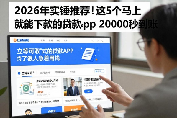 2026年实锤推荐！这5个马上就能下款的贷款app，20000元秒到账