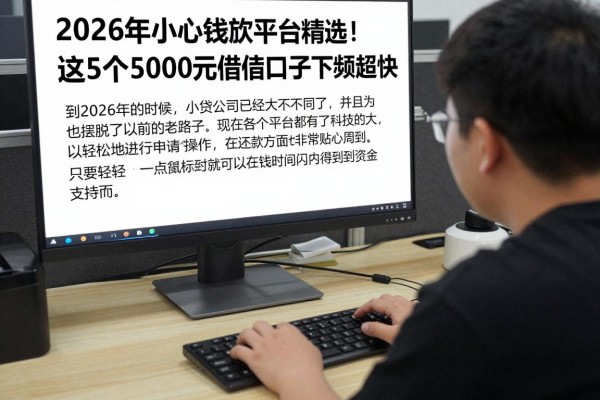2026年小额贷款平台精选！这5个5000元借款口子下款超快