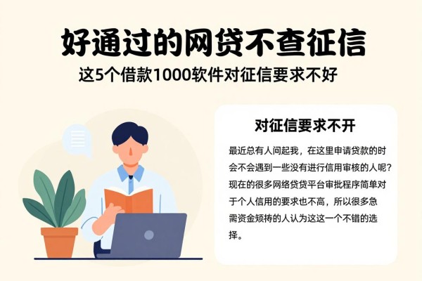 2026年实测!好通过的网贷不查征信,这5个借款1000软件对征信要求不高