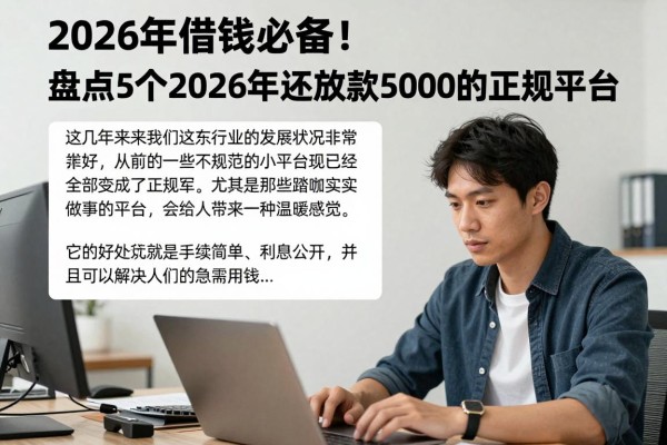 2026年借钱必备！盘点5个2026年还放款5000的正规平台
