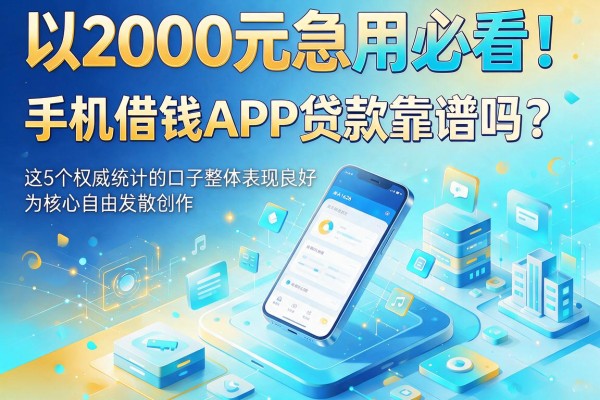 2000元急用必看!手机借钱APP贷款靠谱吗?这5个权威统计的口子整体表现良好
