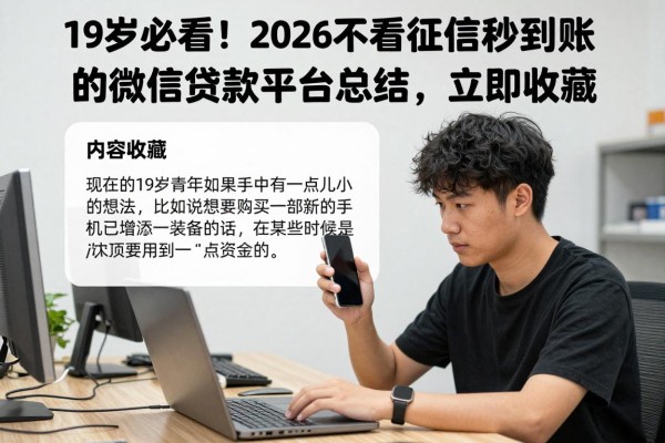 19岁必看！2026不看征信秒到账的微信贷款平台总结，立即收藏