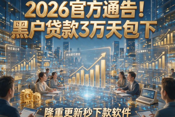 2026官方通告!黑户贷款3万天包下,隆重更新秒下款软件