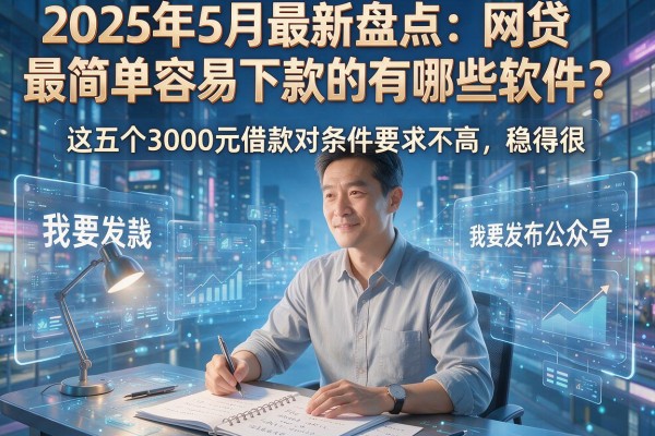 2025年5月最新盘点:网贷最简单容易下款的有哪些软件?这五个3000元借款对条件要求不高,稳得很!
